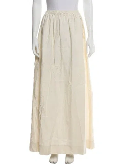 Pre-owned Matteau Linen Long Skirt In Neutral