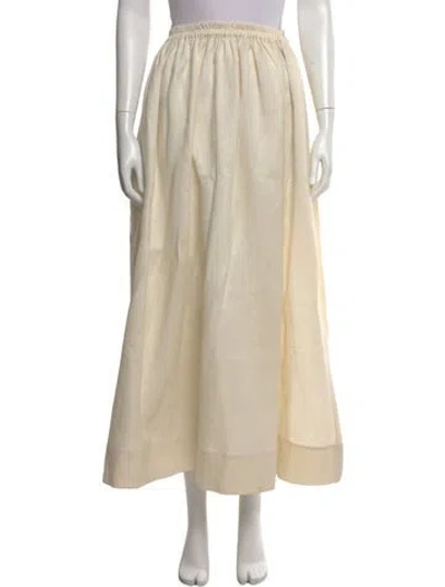 Pre-owned Matteau Linen Long Skirt In Neutral