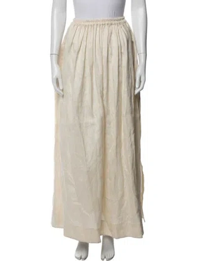 Pre-owned Matteau Linen Long Skirt In Neutral