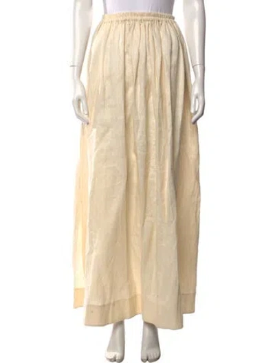 Pre-owned Matteau Linen Long Skirt In Neutral