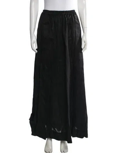 Pre-owned Matteau Linen Long Skirt W/ Tags In Black