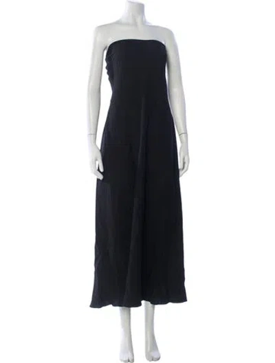Pre-owned Matteau Linen Midi Length Dress W/ Tags In Blue
