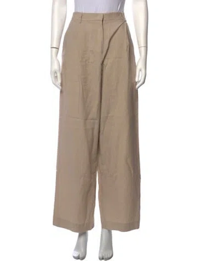 Pre-owned Matteau Linen Wide Leg Pants In Neutrals