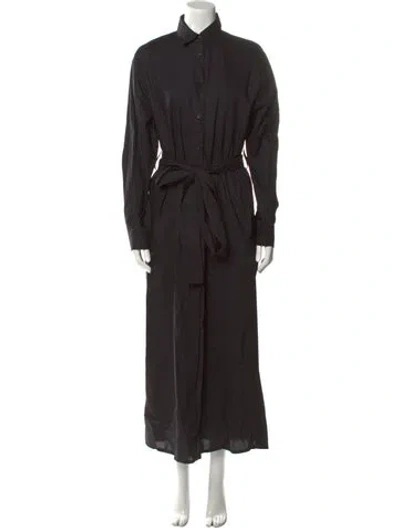 Pre-owned Matteau Long Dress In Black