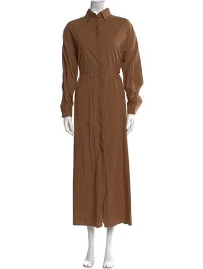 Pre-owned Matteau Long Dress In Brown