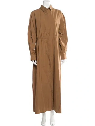 Pre-owned Matteau Long Dress In Brown