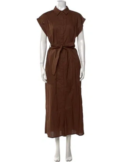 Pre-owned Matteau Long Dress In Brown