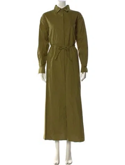 Pre-owned Matteau Long Dress In Green