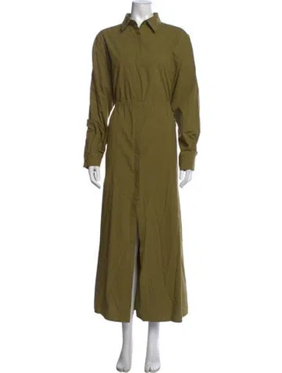Pre-owned Matteau Long Dress In Green
