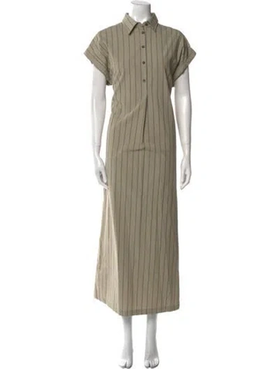 Pre-owned Matteau Long Dress In Neutral