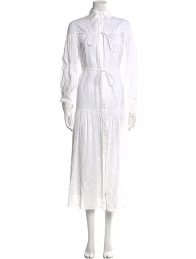 Pre-owned Matteau Long Dress In White