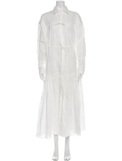 Pre-owned Matteau Long Dress In White