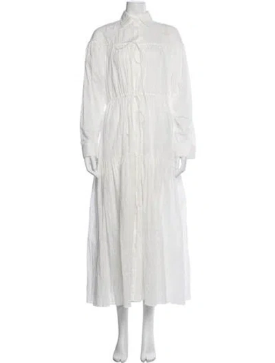 Pre-owned Matteau Long Dress In White