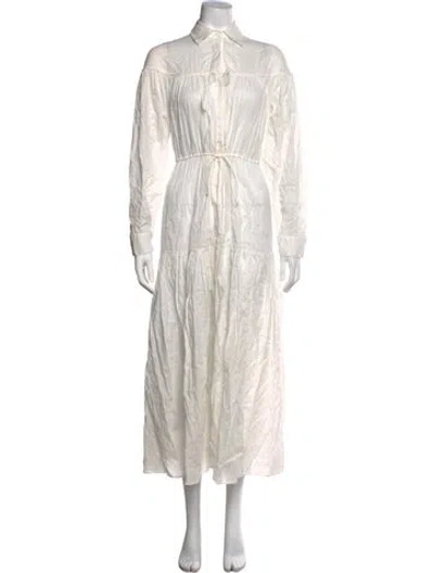 Pre-owned Matteau Long Dress In White