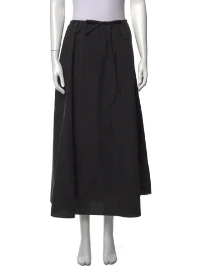 Pre-owned Matteau Long Skirt In Black