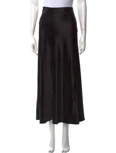 Pre-owned Matteau Long Skirt In Black