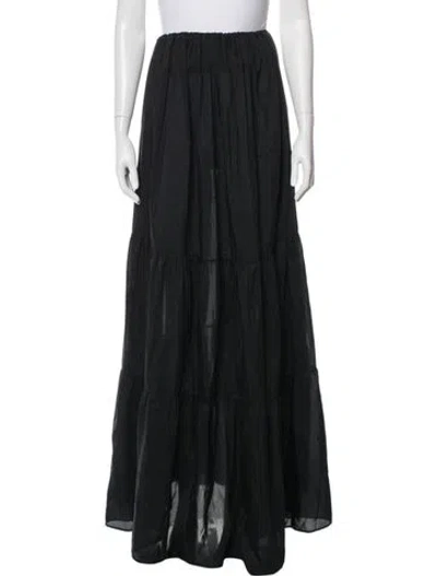 Pre-owned Matteau Long Skirt In Black