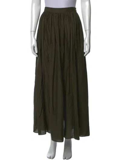 Pre-owned Matteau Long Skirt In Green