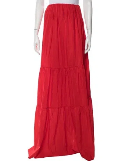 Pre-owned Matteau Long Skirt In Red