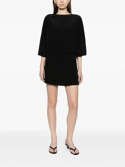 Matteau Magyar Drawcord Mini Dress In Black