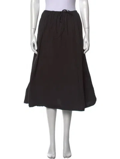 Pre-owned Matteau Midi Length Skirt In Black