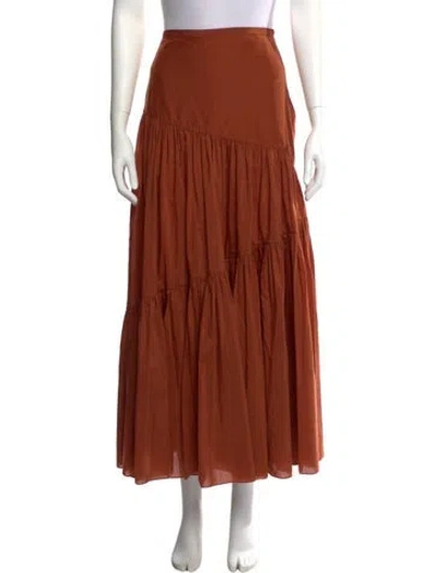 Pre-owned Matteau Midi Length Skirt In Brown