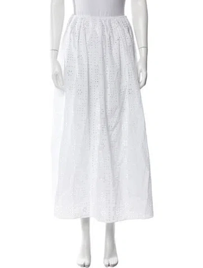 Pre-owned Matteau Midi Length Skirt W/ Tags In White