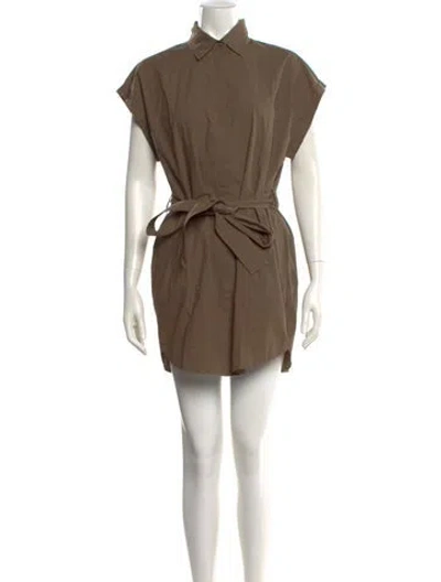 Pre-owned Matteau Mini Dress In Brown