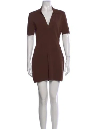 Pre-owned Matteau Mini Dress In Brown