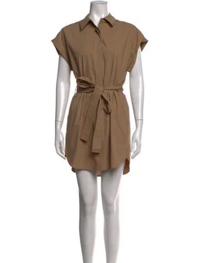 Pre-owned Matteau Mini Dress In Brown