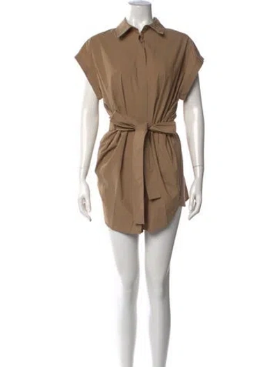 Pre-owned Matteau Mini Dress In Brown