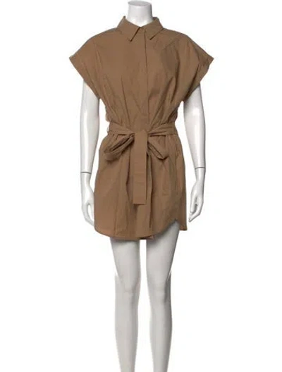 Pre-owned Matteau Mini Dress In Brown