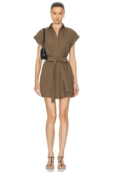 Matteau Mini Shirt Dress In Olive