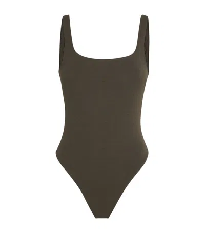 Matteau Nineties Maillot Swimsuit In Green