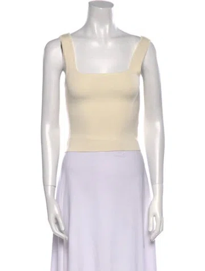 Pre-owned Matteau Nylon Square Neckline Crop Top W/ Tags In Neutral