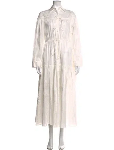 Pre-owned Matteau Off-the-shoulder Long Dress In Neutral