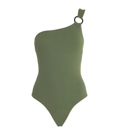 Matteau One-shoulder Swimsuit In Green