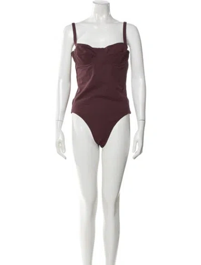 Pre-owned Matteau One-piece W/ Tags In Burgundy