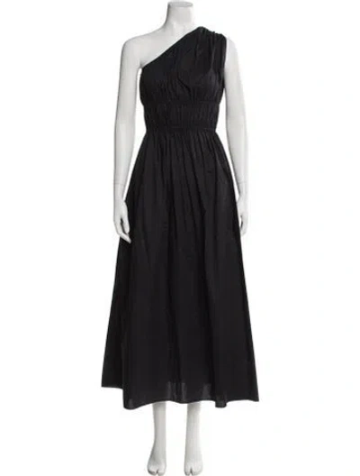 Pre-owned Matteau One-shoulder Long Dress In Gray