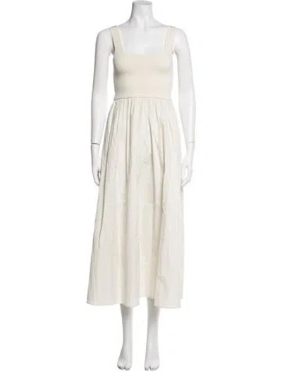 Pre-owned Matteau One-shoulder Long Dress In Neutrals