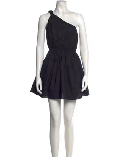 Pre-owned Matteau One-shoulder Mini Dress In Black