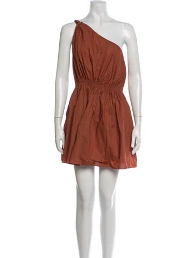 Pre-owned Matteau One-shoulder Mini Dress In Orange