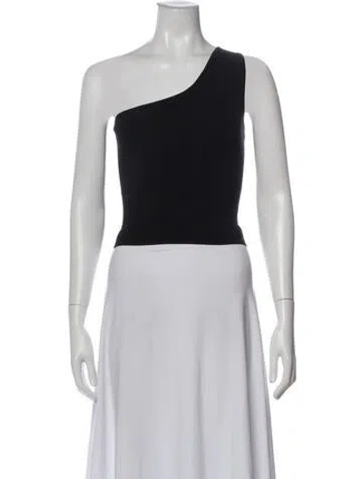 Pre-owned Matteau One-shoulder Sleeveless Top In Black