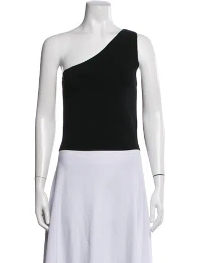 Pre-owned Matteau One-shoulder Sleeveless Top In Black