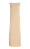 Matteau Open-back Crepe Maxi Dress In Neutral
