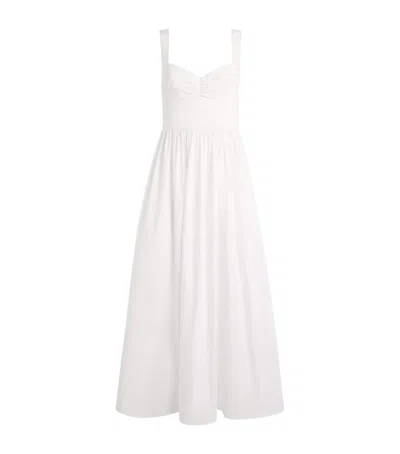 Matteau Organic Cotton Gathered Midi Dress In White