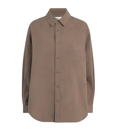 Matteau Organic Cotton Relaxed Shirt In Brown