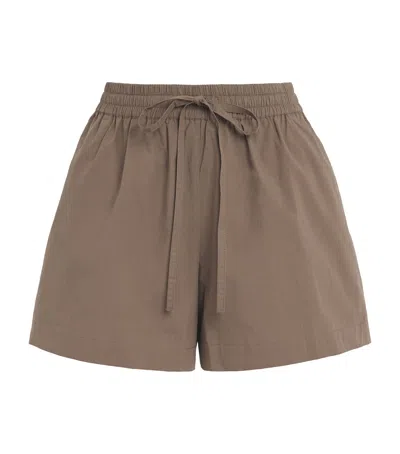 Matteau Organic Cotton Relaxed Shorts In Brown