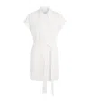 Matteau Organic Cotton Tie-waist Mini Dress In White