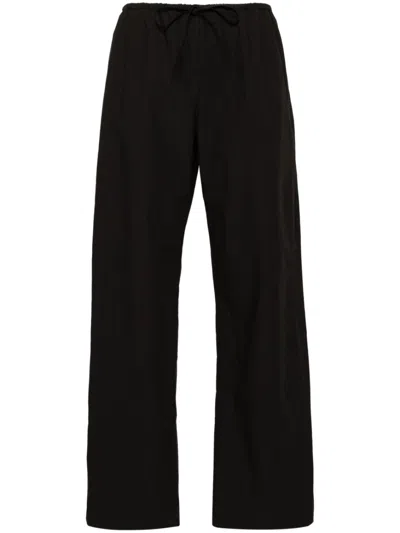 Matteau Black Organic Cotton Trousers